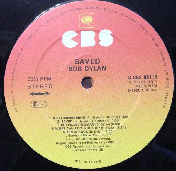 Bob Dylan ~ Saved (Vinyl) - Djungel & Jazz