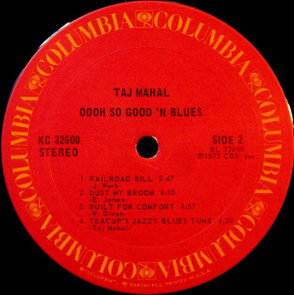 Taj Mahal ~ Oooh So Good 'N Blues (Vinyl) - Djungel & Jazz