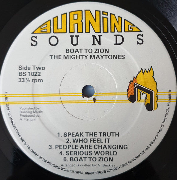 The Mighty Maytones* : Boat To Zion (LP)