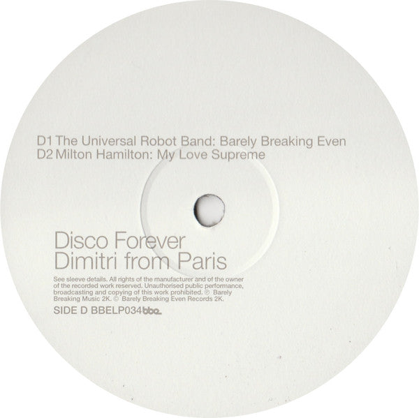 Dimitri From Paris ~ Disco Forever (The Sound Of Underground Disco) (Vinyl) - Djungel & Jazz
