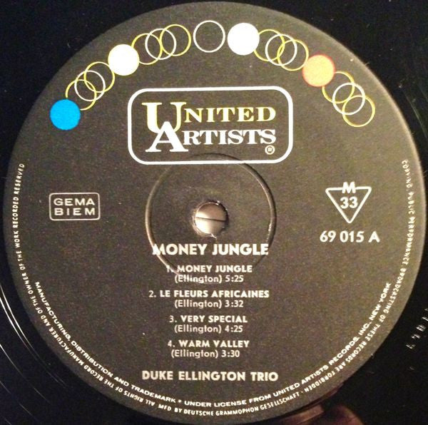 Duke Ellington • Charlie Mingus* • Max Roach : Money Jungle (LP, Album, Mono, RE)