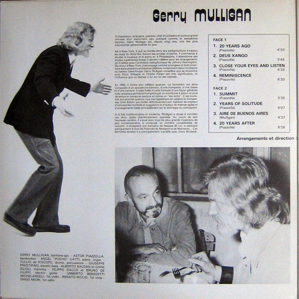 Gerry Mulligan, Astor Piazzolla ~ Gerry Mulligan - Astor Piazzolla (Vinyl) - Djungel & Jazz