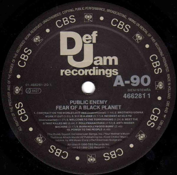 Public Enemy : Fear Of A Black Planet (LP, Album)