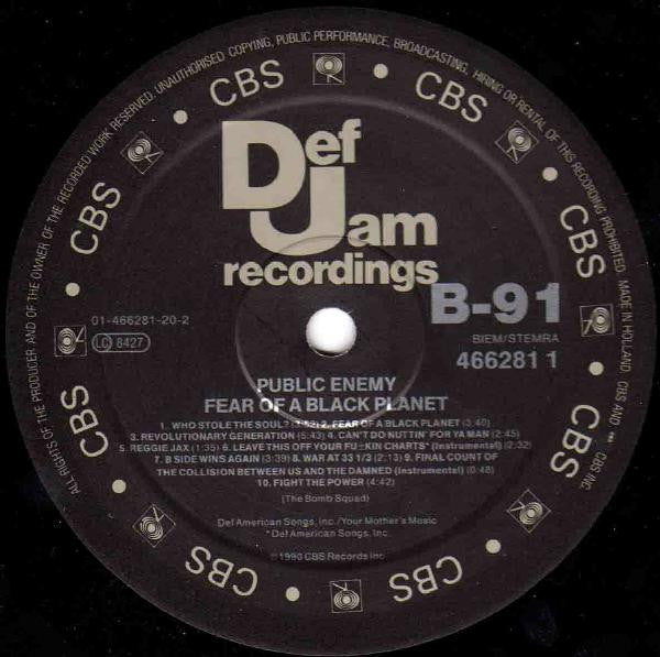 Public Enemy : Fear Of A Black Planet (LP, Album)