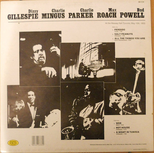Dizzy Gillespie, Charles Mingus, Charlie Parker, Max Roach, Bud Powell : Last Time Together - At The Massey Hall (Toronto May 15th, 1953) (LP, Album, RE)