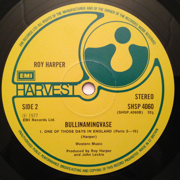 Roy Harper ~ Bullinamingvase (Vinyl) - Djungel & Jazz