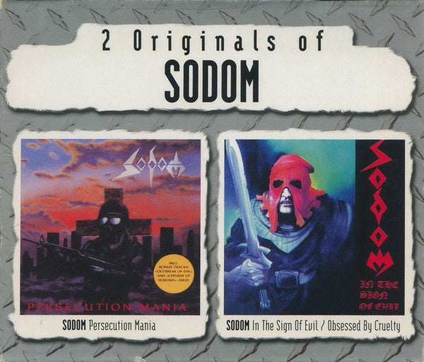 Sodom ~ 2 Originals Of Sodom (Persecution Mania / In The Sign Of Evil / Obsessed By Cruelty) (Vinyl) - Djungel & Jazz