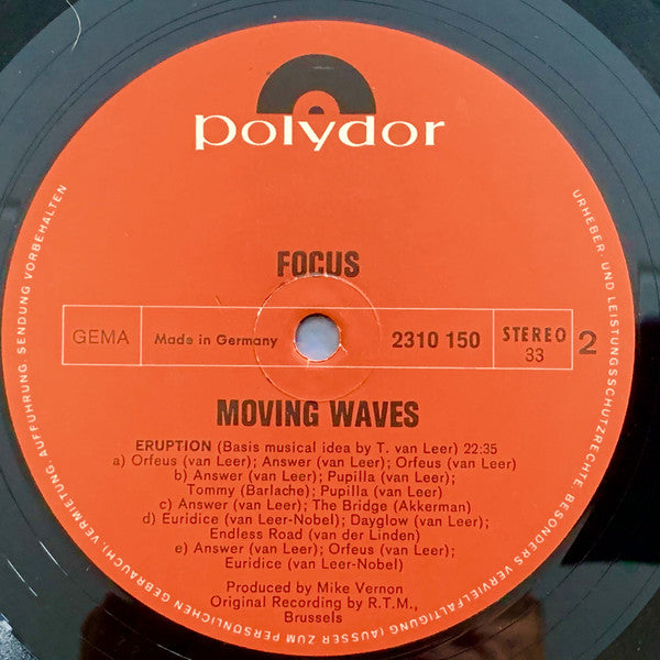 Focus  ~ Moving Waves (Vinyl) - Djungel & Jazz