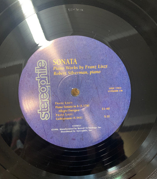 Franz Liszt, Robert Silverman : Sonata: Piano Works By Franz Liszt (LP, Album, Gat)