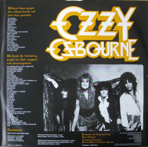 Ozzy Osbourne ~ The Ultimate Sin (Vinyl) - Djungel & Jazz