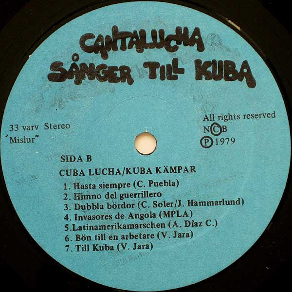 Cantalucha ~ Sånger Till Kuba (Vinyl) - Djungel & Jazz