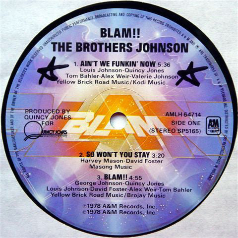 Brothers Johnson ~ Blam!! (Vinyl) - Djungel & Jazz