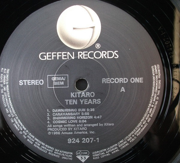 Kitaro ~ Ten Years (Vinyl) - Djungel & Jazz