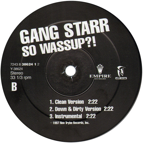 Gang Starr ~ You Know My Steez (Vinyl) - Djungel & Jazz