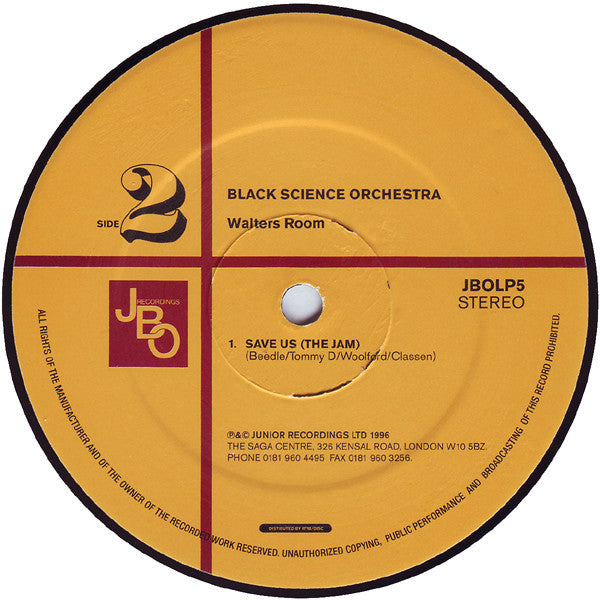 Black Science Orchestra ~ Walters Room (Vinyl) - Djungel & Jazz