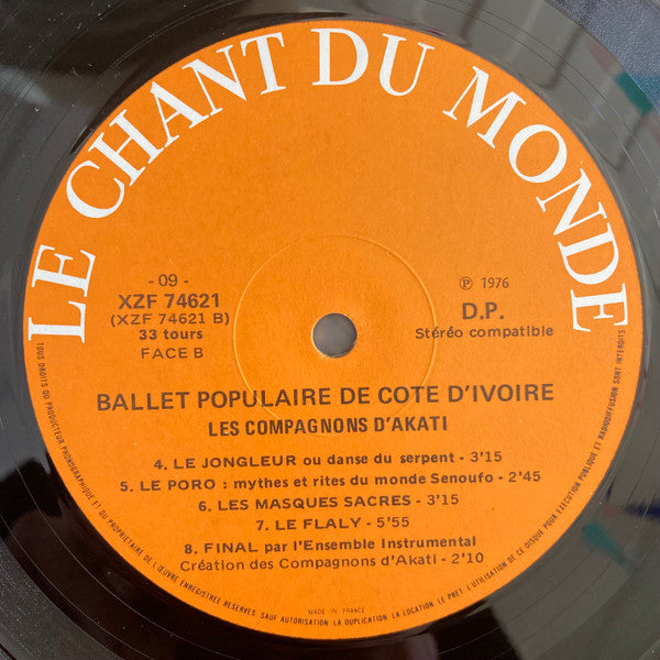Les Compagnons D'Akati : Ballets Populaires De La Côte D'Ivoire (LP, Ora)