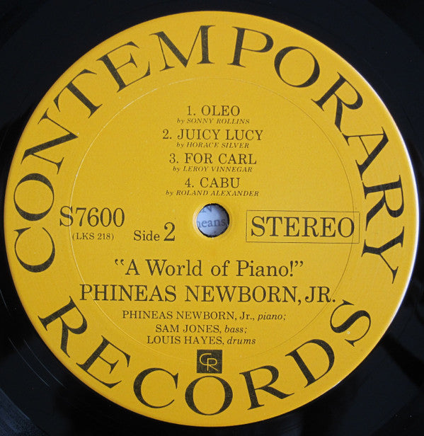 Phineas Newborn Jr. ~ A World Of Piano ! (Vinyl) - Djungel & Jazz