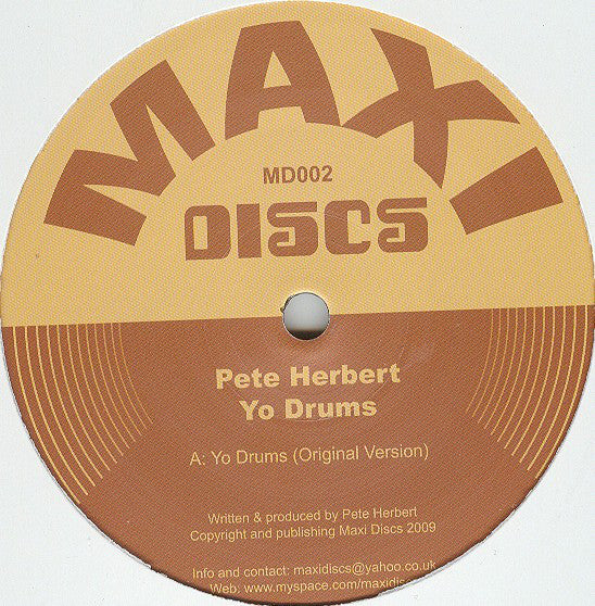 Pete Herbert : Yo Drums (12")