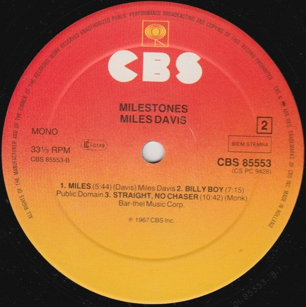 Miles Davis ~ Milestones (Vinyl) - Djungel & Jazz