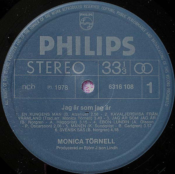 Monica Törnell ~ Jag Är Som Jag Är (Vinyl) - Djungel & Jazz