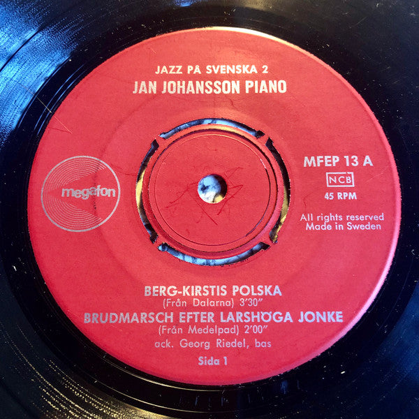 Jan Johansson ~ Jazz På Svenska 2 (Vinyl) - Djungel & Jazz