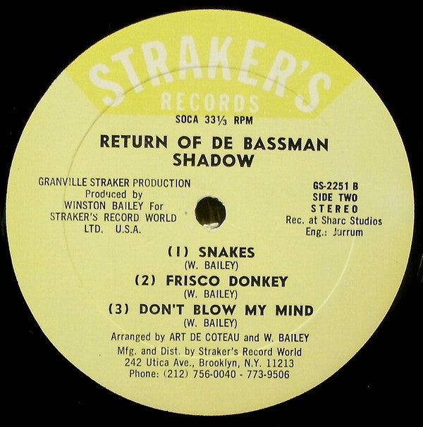 Shadow (11) : Return Of De Bassman (LP, Album)