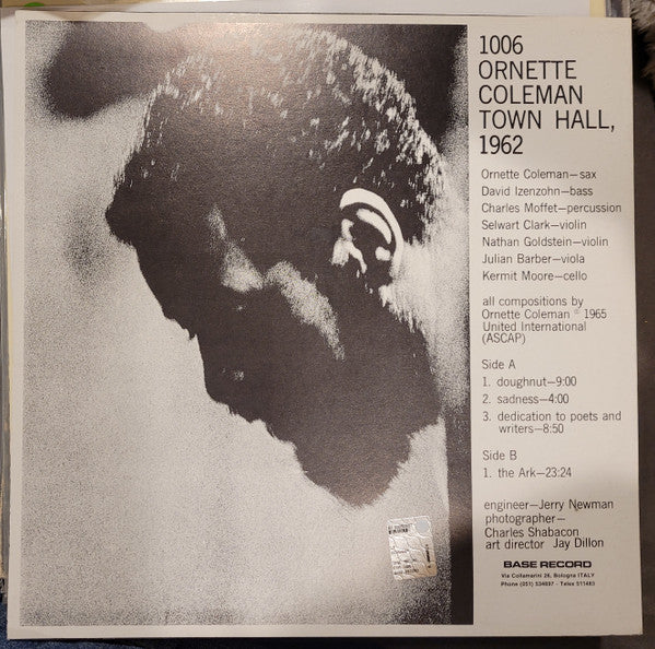 LP: Ornette Coleman - Town Hall, 1962