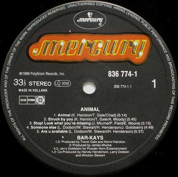 Bar-Kays ~ Animal (Vinyl) - Djungel & Jazz