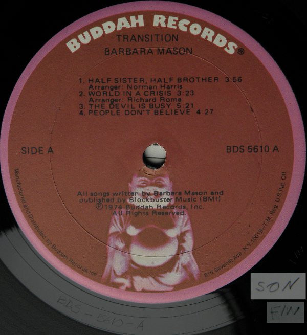Barbara Mason ~ Transition (Vinyl) - Djungel & Jazz