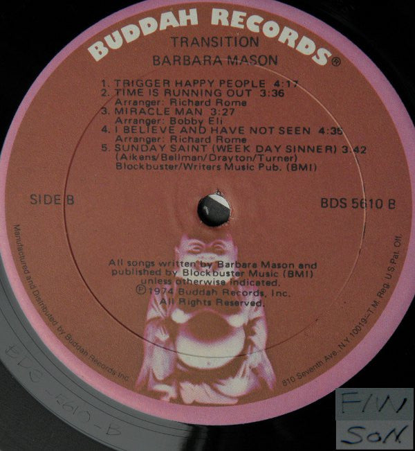 Barbara Mason ~ Transition (Vinyl) - Djungel & Jazz