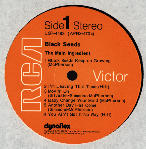 The Main Ingredient ~ Black Seeds (Vinyl) - Djungel & Jazz