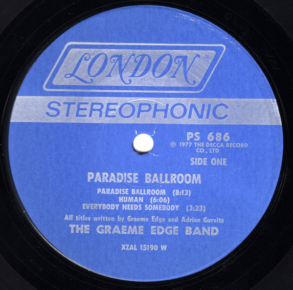 The Graeme Edge Band Featuring Adrian Gurvitz ~ Paradise Ballroom (Vinyl) - Djungel & Jazz