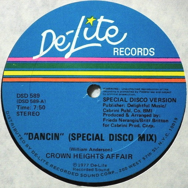 Crown Heights Affair : Dancin (Special Disco Mix) / Dreaming A Dream (Goes Dancin) (12")