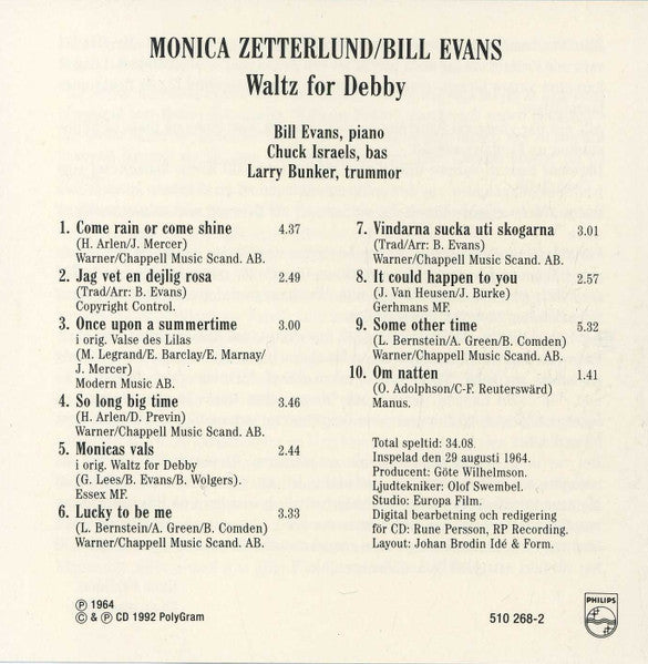 Monica Zetterlund / Bill Evans ~ Waltz For Debby (Vinyl) - Djungel & Jazz
