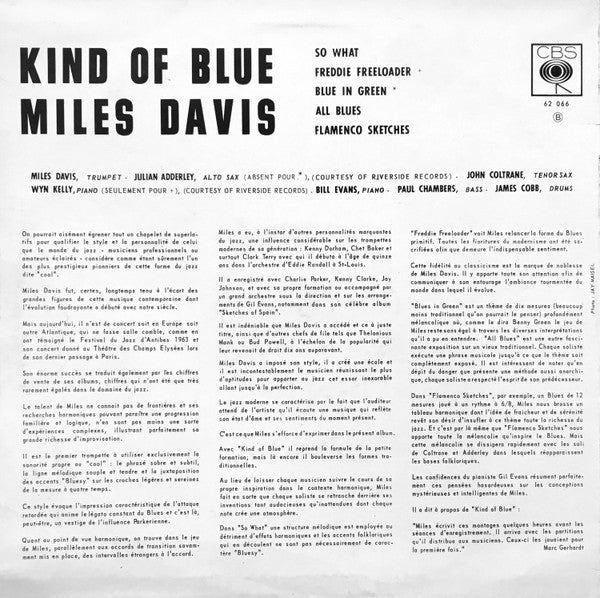 Miles Davis ~ Kind Of Blue (Vinyl) - Djungel & Jazz