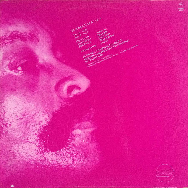 Cecil Taylor ~ Nuits De La Fondation Maeght Vol. 3 (Vinyl) - Djungel & Jazz