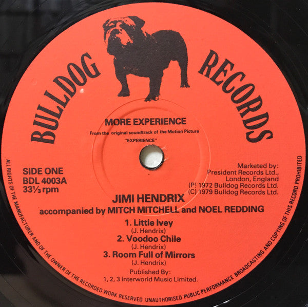 Jimi Hendrix Accompanied By Mitch Mitchell And Noel Redding ~ More Experience (Volume Two) (Vinyl) - Djungel & Jazz