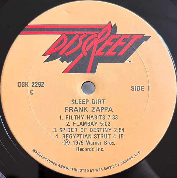 Frank Zappa : Sleep Dirt (LP, Album)