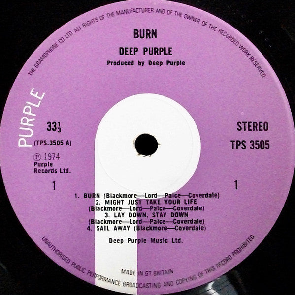Deep Purple ~ Burn (Vinyl) - Djungel & Jazz