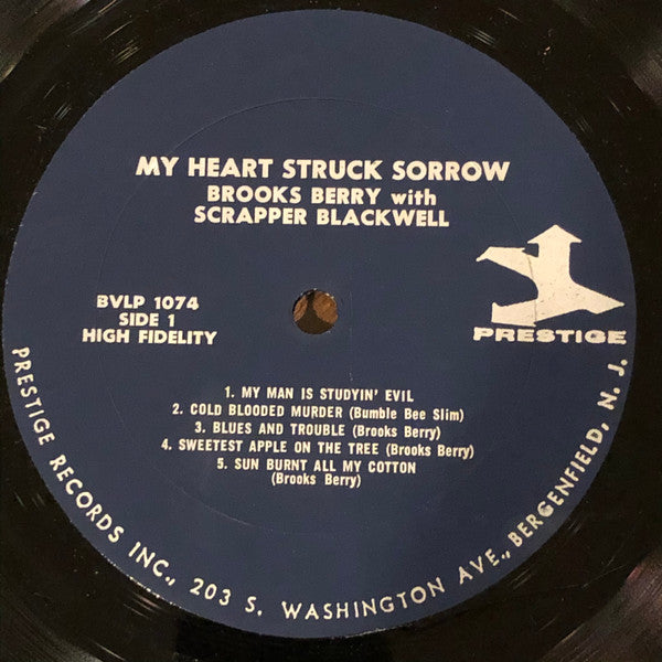 Brooks Berry & Scrapper Blackwell ~ The Blues Of Brooks Berry And Scrapper Blackwell - My Heart Struck Sorrow (Vinyl) - Djungel & Jazz
