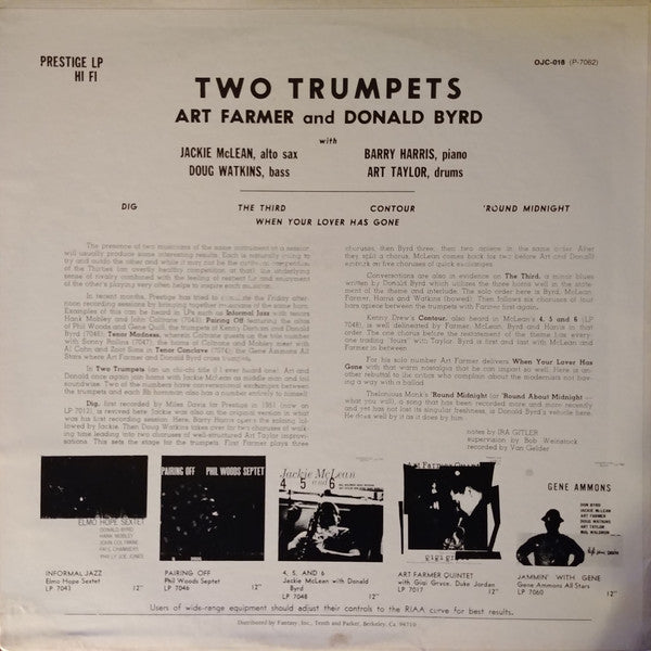 Farmer / Byrd ~ 2 Trumpets (Vinyl) - Djungel & Jazz
