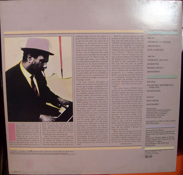 Thelonious Monk : Tokyo Concerts (2xLP, Gat)