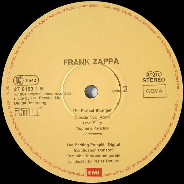 Boulez* Conducts Zappa* : The Perfect Stranger (LP, Album, DMM)