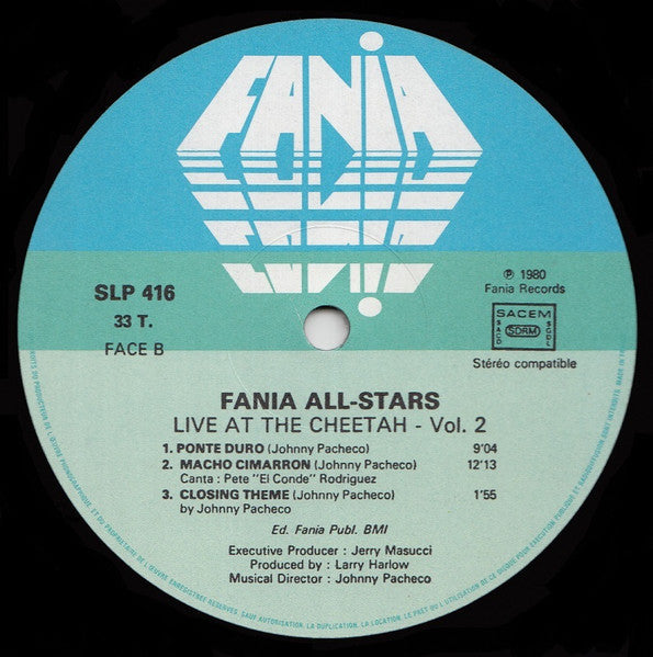 Fania All Stars : Live Vol. 2 At The Cheetah (LP, Album, RE)