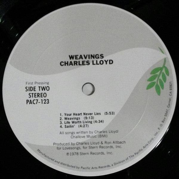 Charles Lloyd : Weavings (LP, Album, Fir)