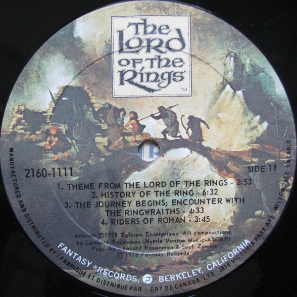 Leonard Rosenman : The Lord Of The Rings (The Original Motion Picture Soundtrack) (2xLP, Album, Gat)