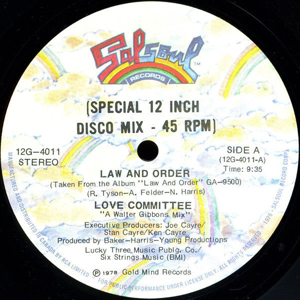 Love Committee : Law And Order (12")