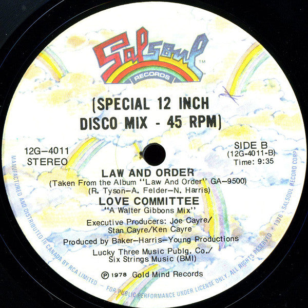 Love Committee : Law And Order (12")
