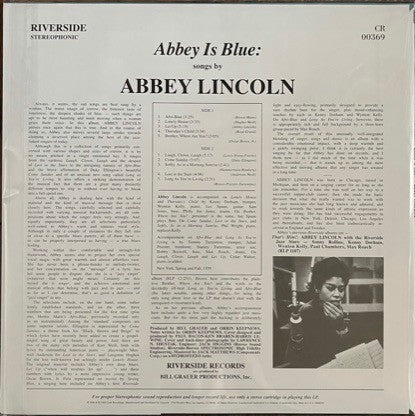 Abbey Lincoln : Abbey Is Blue (LP, Album, RE, RM, 180)