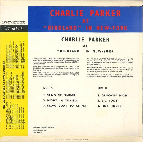 Charlie Parker ~ The Immortal At "Birdland" New-York (Vinyl) - Djungel & Jazz